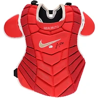 J.T. Realmuto Philadelphia Phillies Autographed Game-Used Red Nike Chest Protector vs. Atlanta Braves on August 31, 2024