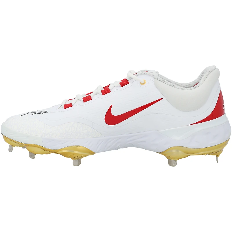 J.T. Realmuto Philadelphia Phillies Autographed Player-Issued White/Gold Nike Cleats from the 2025 MLB Season