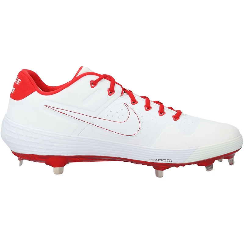 Crampons Nike blancs et rouges autographiés par J.T. Realmuto, joueur des Phillies de Philadelphie, saison 2021 de la MLB.
