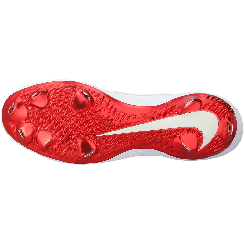 Crampons Nike blancs et rouges autographiés par J.T. Realmuto, joueur des Phillies de Philadelphie, saison 2021 de la MLB.