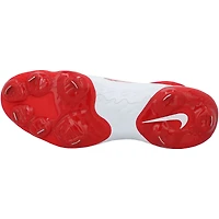Crampons Nike blancs et rouges autographiés par J.T. Realmuto, joueurs des Phillies de Philadelphie, saison 2025 de la MLB.