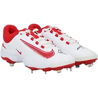 Crampons Nike blancs et rouges autographiés par J.T. Realmuto, joueurs des Phillies de Philadelphie, saison 2025 de la MLB.