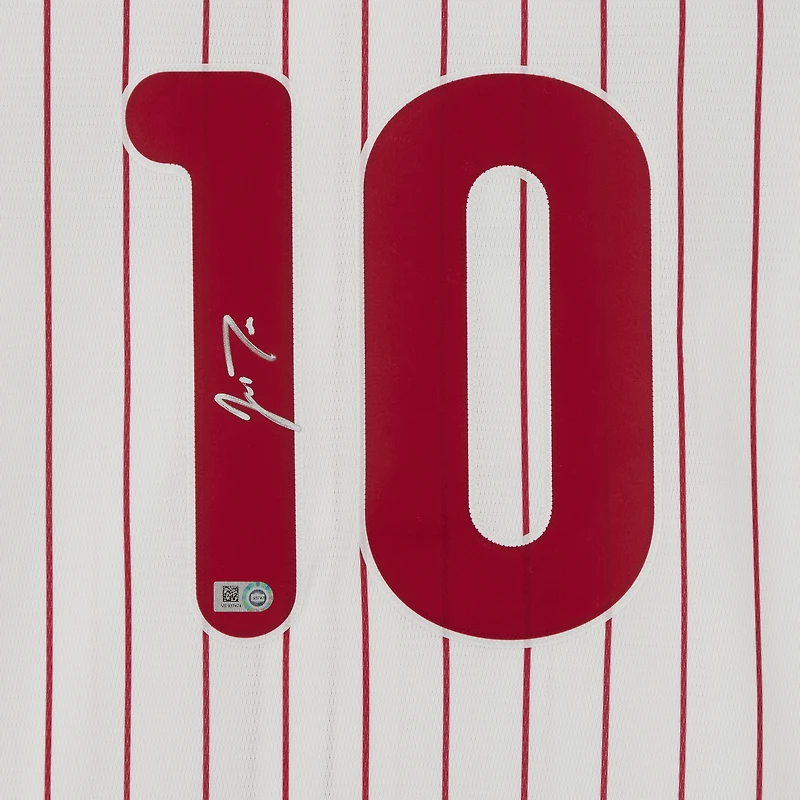 Maillot réplique blanc Nike autographié par J.T. Realmuto des Phillies de Philadelphie