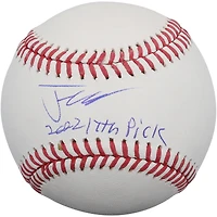 Justin Crawford Philadelphia Phillies Autographed Baseball with "2022 17th Pick" Inscription