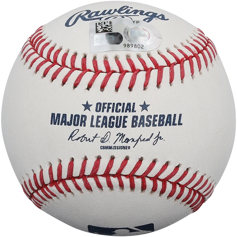 Balle de baseball autographiée par Justin Crawford des Phillies de Philadelphie avec inscription « 17e choix de la saison 2022 »