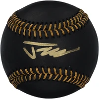 Balle de baseball noire autographiée par Justin Crawford des Phillies de Philadelphie