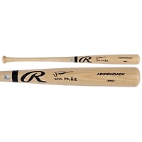 Justin Crawford Philadelphia Phillies Autographed Rawlings Pro Blonde Bat with "2022 17th Pick" Inscription