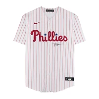 Justin Crawford Philadelphia Phillies Autographed White Nike Replica Jersey