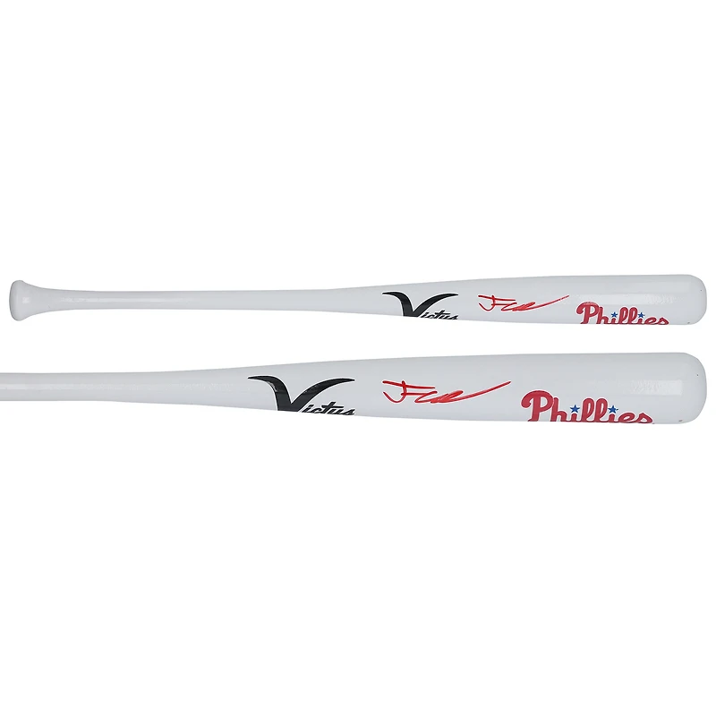 Justin Crawford Philadelphia Phillies Autographed White Victus Team Mini Bat