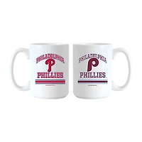 Ensemble de tasses Logo Brands Philadelphia Phillies 15 oz (44 cl) : actuelles et rétro