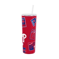 Gobelet isotherme à paille Dreamweave 30 oz Logo Brands Philadelphia Phillies