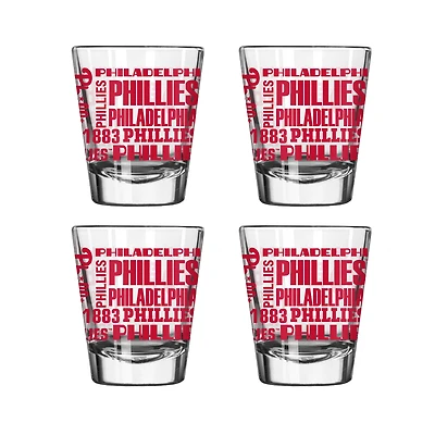 Logo Brands Philadelphia Phillies 4-Pack 2oz. Shot Glass Set