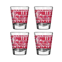 Logo Brands Philadelphia Phillies 4-Pack 2oz. Shot Glass Set