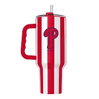 Gobelet isotherme à rayures verticales et revêtement en poudre Logo Brands Philadelphia Phillies de 1,2 L