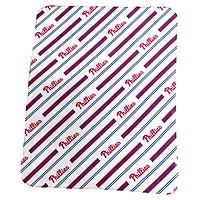 Logo Brands Philadelphia Phillies 50" x 60" Classic Vertical Stripe Fleece Throw Blanket