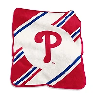 Logo Brands Philadelphia Phillies 50" x 60" Raschel Stripe Throw Blanket