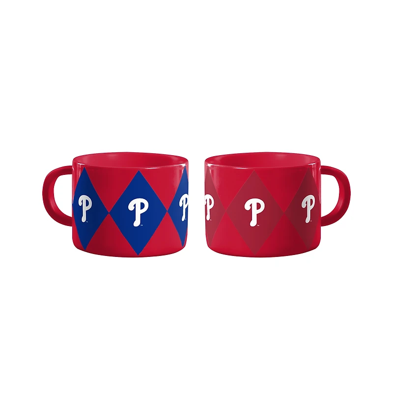 Ensemble de deux tasses à diamant Logo Brands Philadelphia Phillies