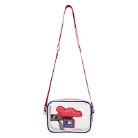 Loungefly Philadelphia Phillies Clear All Over Logo Crossbody Bag