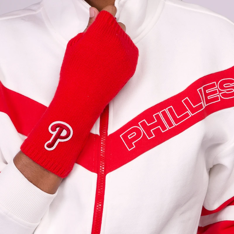 Lusso Philadelphia Phillies Fingerless Gloves Tri-Blend