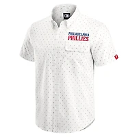 Chemise boutonnée imprimée pour homme Darius Rucker Collection by Fanatics, couleur crème, motif Philadelphia Phillies