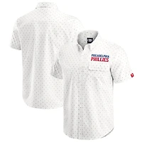 Chemise boutonnée imprimée pour homme Darius Rucker Collection by Fanatics, couleur crème, motif Philadelphia Phillies