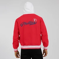 Veste à capuche boutons-pression complète pour homme Darius Rucker Collection by Fanatics, rouge, des Philadelphia Phillies