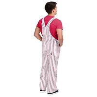 Men's FOCO  White Philadelphia Phillies Pinstripe Bib Overalls