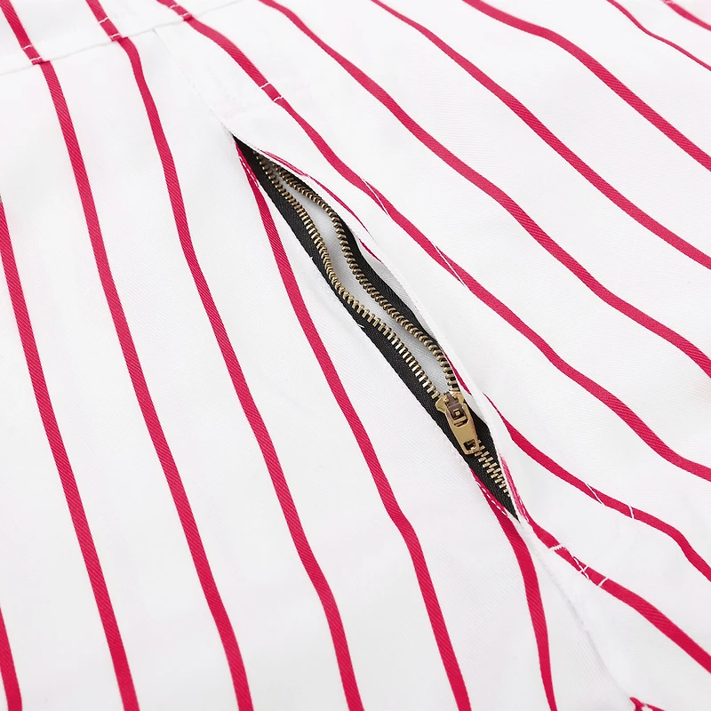 Men's FOCO  White Philadelphia Phillies Pinstripe Bib Overalls