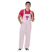 Men's FOCO  White Philadelphia Phillies Pinstripe Bib Overalls