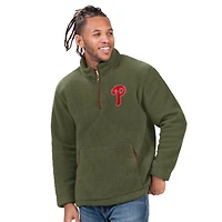 Veste polaire à fermeture éclair quart de tour Everest des Philadelphia Phillies G-III Sports by Carl Banks pour homme, vert chasseur
