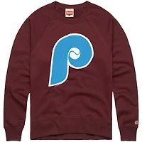 Sweat-shirt à capuche rétro Tri-Blend pour homme, bordeaux, hommage aux Phillies de Philadelphie