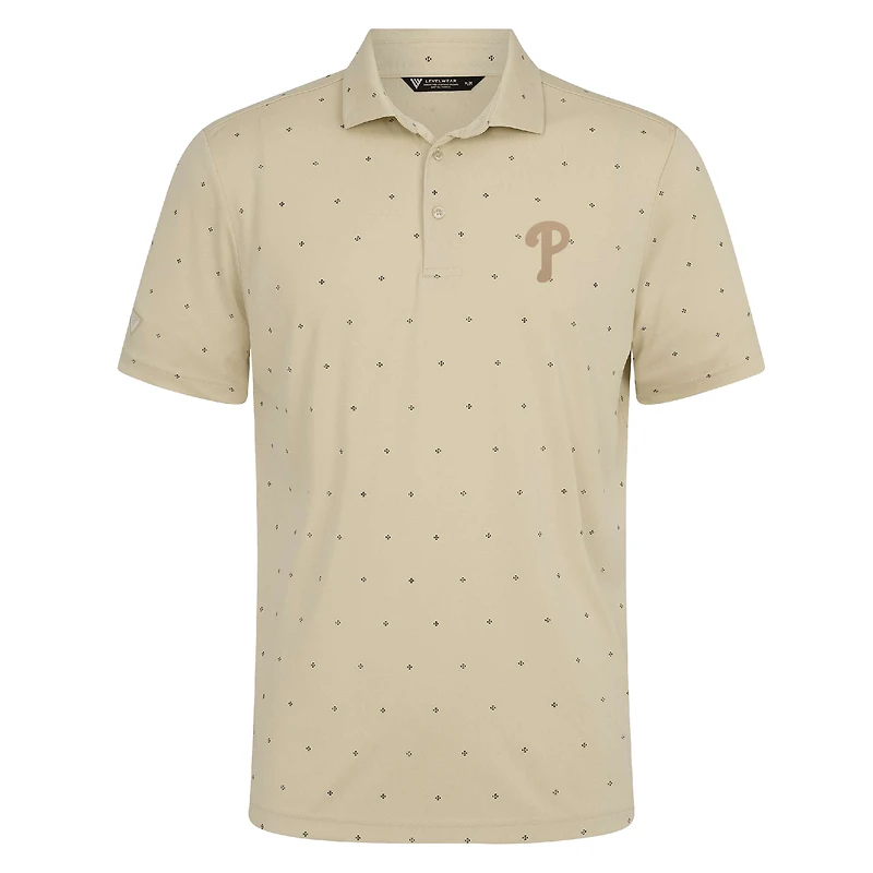 Men's Levelwear  Cream Philadelphia Phillies Vision Polo