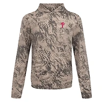 Men's Levelwear  Tan Philadelphia Phillies Insignia Lightweight Long Sleeve Hooded T-Shirt