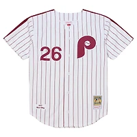 Maillot authentique Mitchell & Ness Chase Utley blanc des Phillies de Philadelphie, collection Cooperstown 2003, pour homme