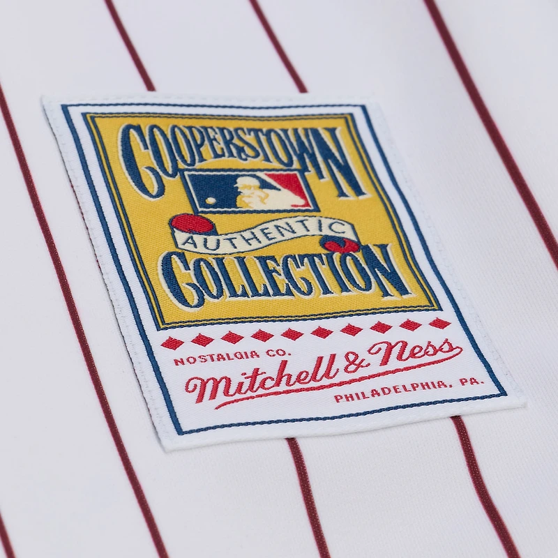Men's Mitchell & Ness Chase Utley White Philadelphia Phillies 2003 Cooperstown Collection Authentic Jersey