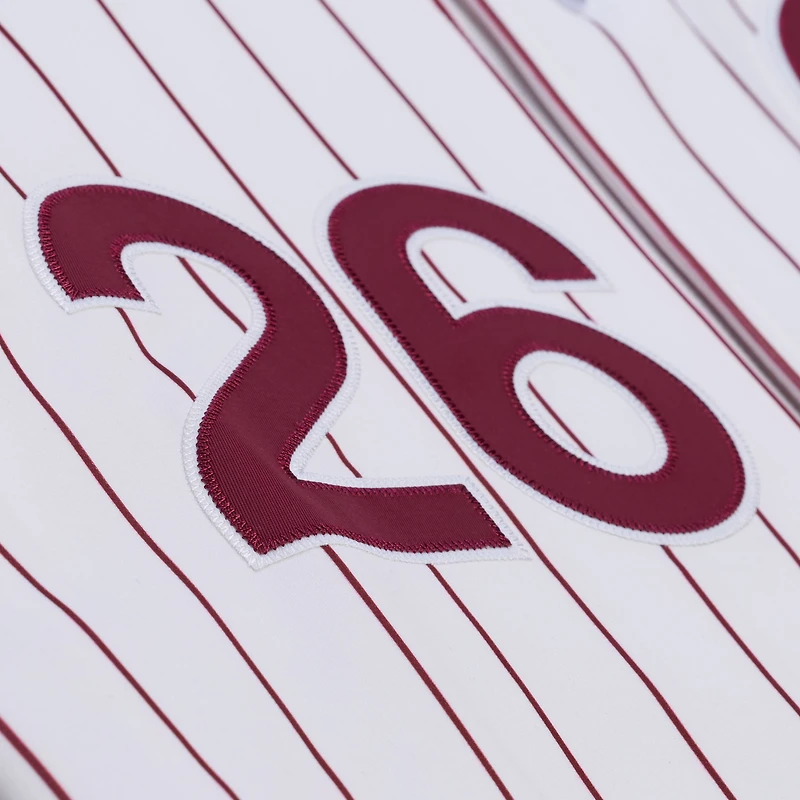 Maillot authentique Mitchell & Ness Chase Utley blanc des Phillies de Philadelphie, collection Cooperstown 2003, pour homme