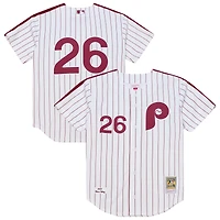 Maillot authentique Mitchell & Ness Chase Utley blanc des Phillies de Philadelphie, collection Cooperstown 2003, pour homme
