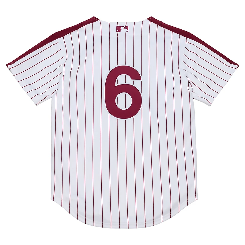 Men's Mitchell & Ness Jimmy Rollins White Philadelphia Phillies 2003 Cooperstown Collection Authentic Jersey
