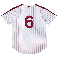 Men's Mitchell & Ness Jimmy Rollins White Philadelphia Phillies 2003 Cooperstown Collection Authentic Jersey