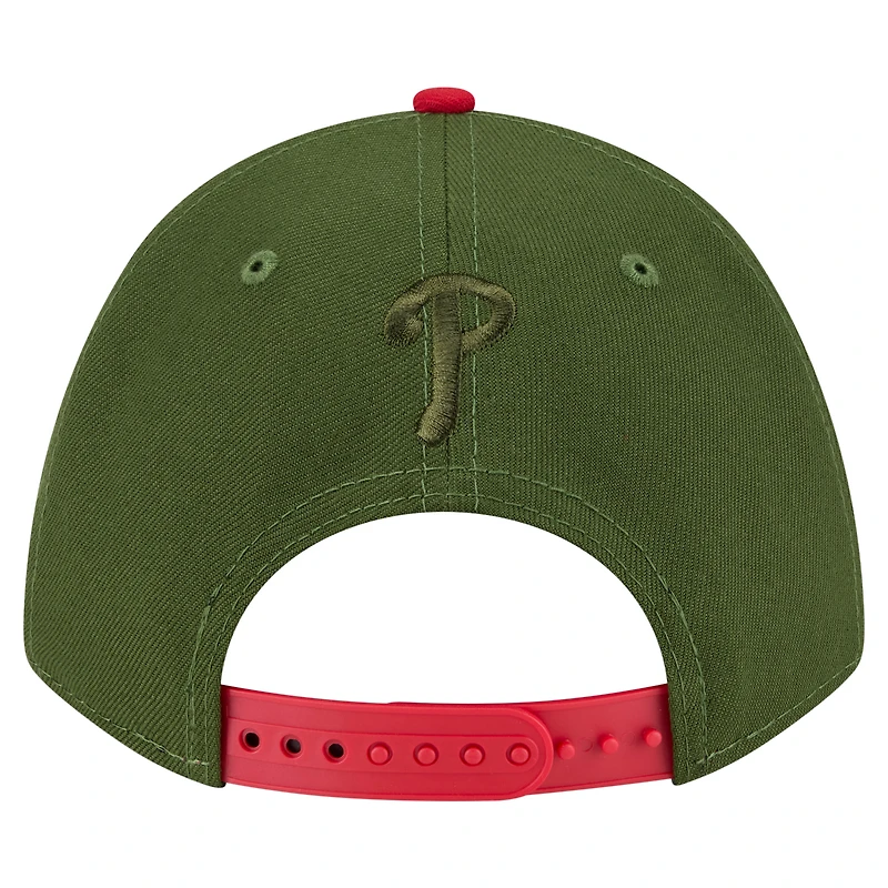 Casquette ajustable 9FORTY A-Frame City Feature de Philadelphie Phillies de New Era pour homme, vert foncé