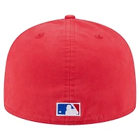 Casquette ajustée New Era 59FIFTY rouge Philadelphia Phillies Championship Side Flag pour homme