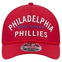 Men's New Era  Red Philadelphia Phillies Minimalist 9FORTY A-Frame Adjustable Hat