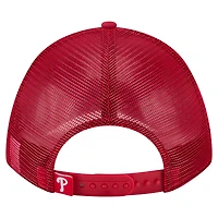 Men's New Era  Red Philadelphia Phillies Minimalist 9FORTY A-Frame Adjustable Hat