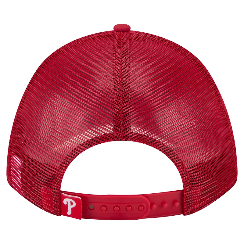 Men's New Era Red Philadelphia Phillies Minimalist 9FORTY A-Frame Adjustable Hat