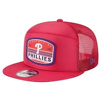 Casquette trucker New Era rouge Philadelphia Phillies 9FIFTY pour homme