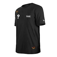 T-shirt noir pour homme New Era x Felt Philadelphia Phillies