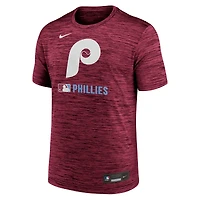 T-shirt Nike Bordeaux Philadelphia Phillies Authentic Collection Velocity Dri-FIT pour homme