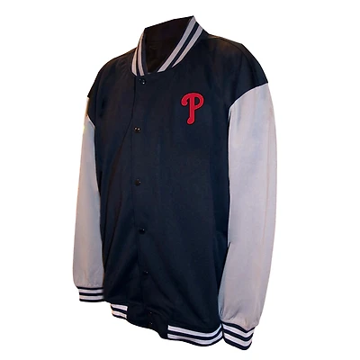 Men's Profile Black Philadelphia Phillies Full-Snap Varsity Jacket