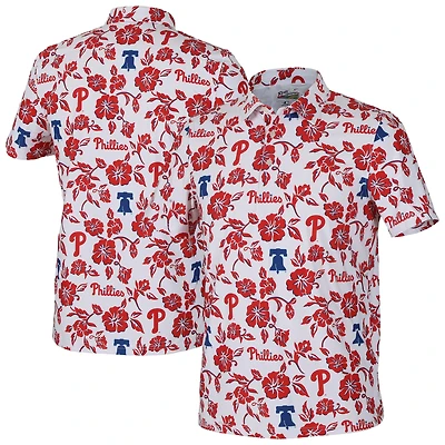 Men's Reyn Spooner  White Philadelphia Phillies Pua Performance Polo