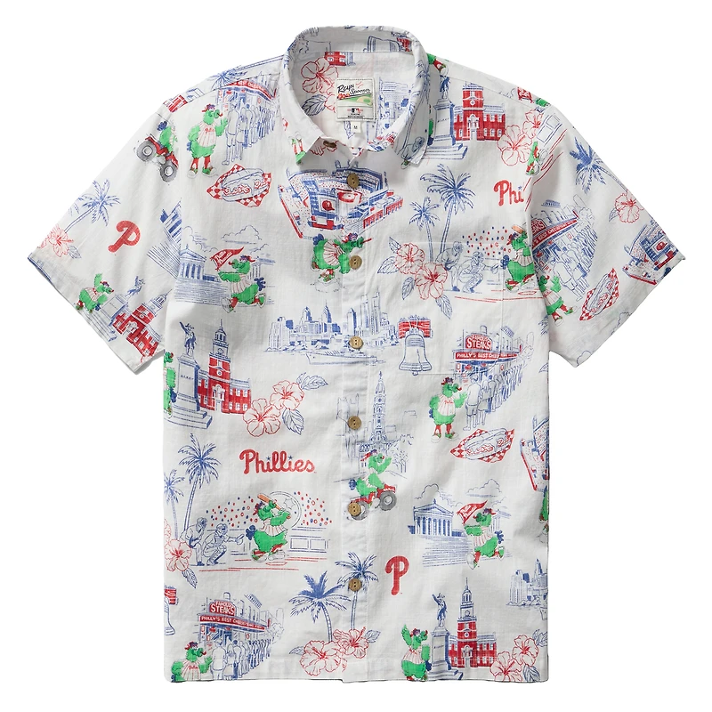 Men's Reyn Spooner Philadelphia Phillies Scenic Tri-Blend Button-Down Shirt